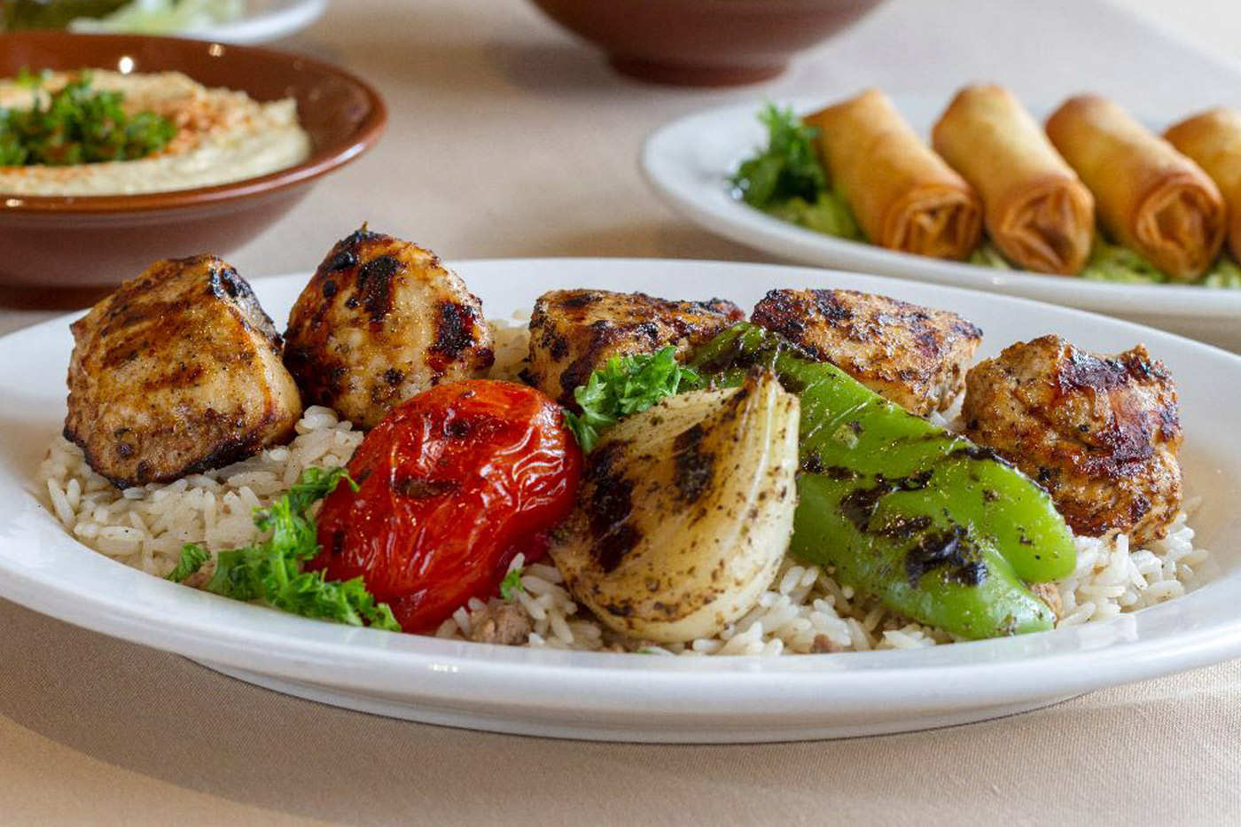grilled chicken and rice dish