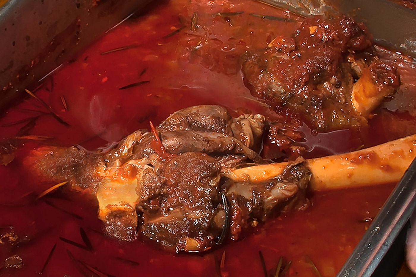 marinated lamb cooking