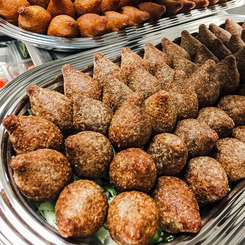 catering service food on tray